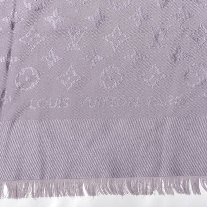 Louis Vuitton Wool Silk Monogram Shawl Parme 2 of 3
