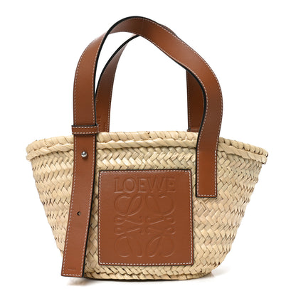 Loewe Raffia Small Basket Tote Bag Natural Tan 1 of 10