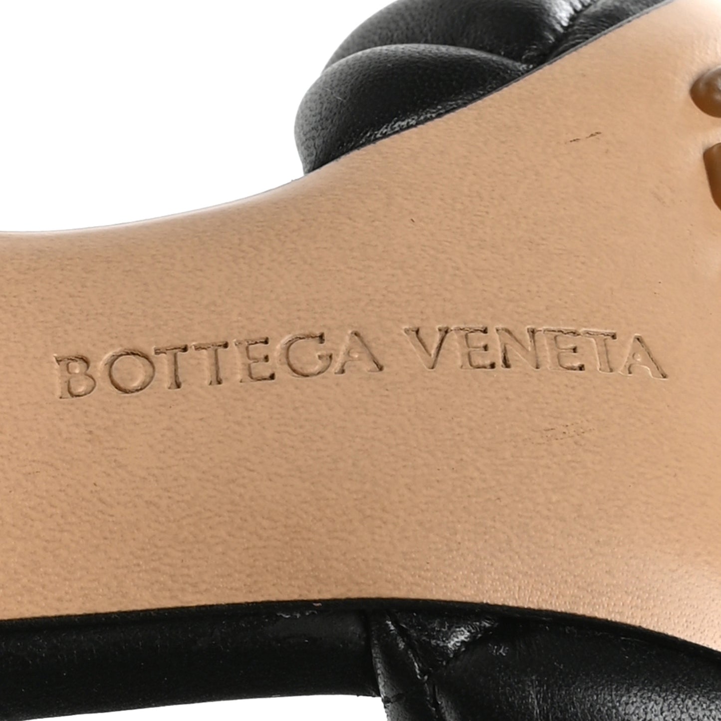 Nappa Matelasse Padded Mule Sandals 36 Black