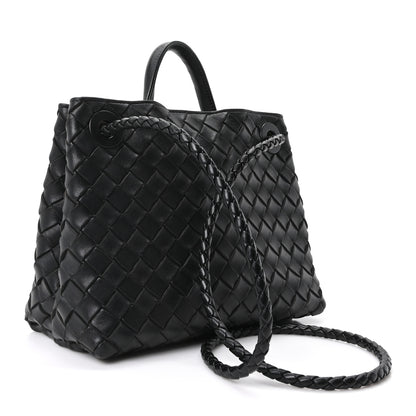 Bottega Veneta Nappa Intrecciato Small Andiamo Shoulder Bag Black 3 of 9