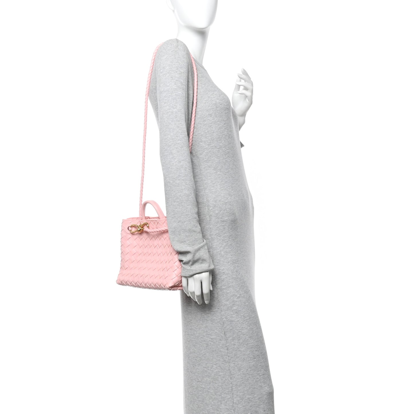 Nappa Intrecciato Small Andiamo Shoulder Bag Blush