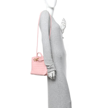 Bottega Veneta Nappa Intrecciato Small Andiamo Shoulder Bag Blush 2 of 10