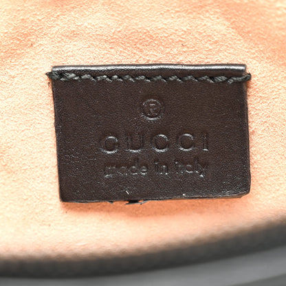Gucci Calfskin Matelasse Mini GG Marmont Chain Bag Black 6 of 13