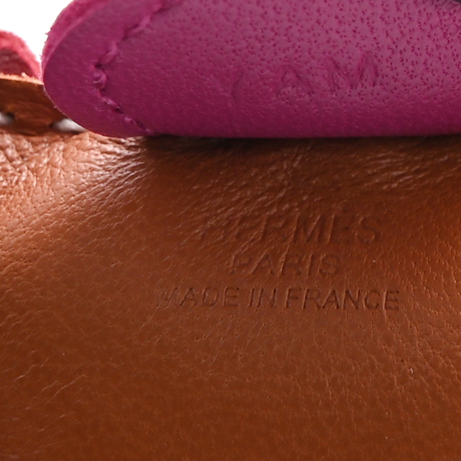 Hermes Milo Lambskin Grigri Rodeo Horse Bag Charm PM Gold Rubis Rose Pourpre 3 of 5