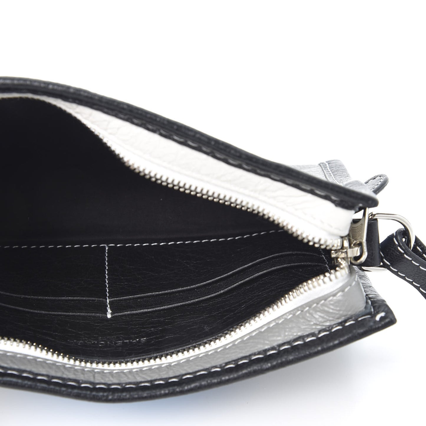 Veau Arena Multicolore Bazar Strap Clutch Bleu Gris White Black