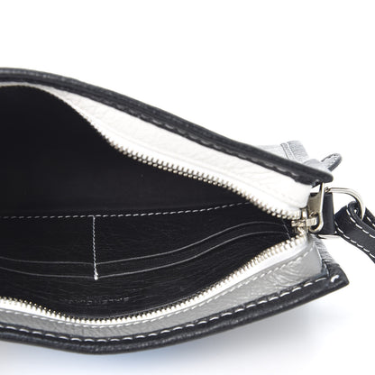 Balenciaga Veau Arena Multicolore Bazar Strap Clutch Bleu Gris White Black 4 of 8