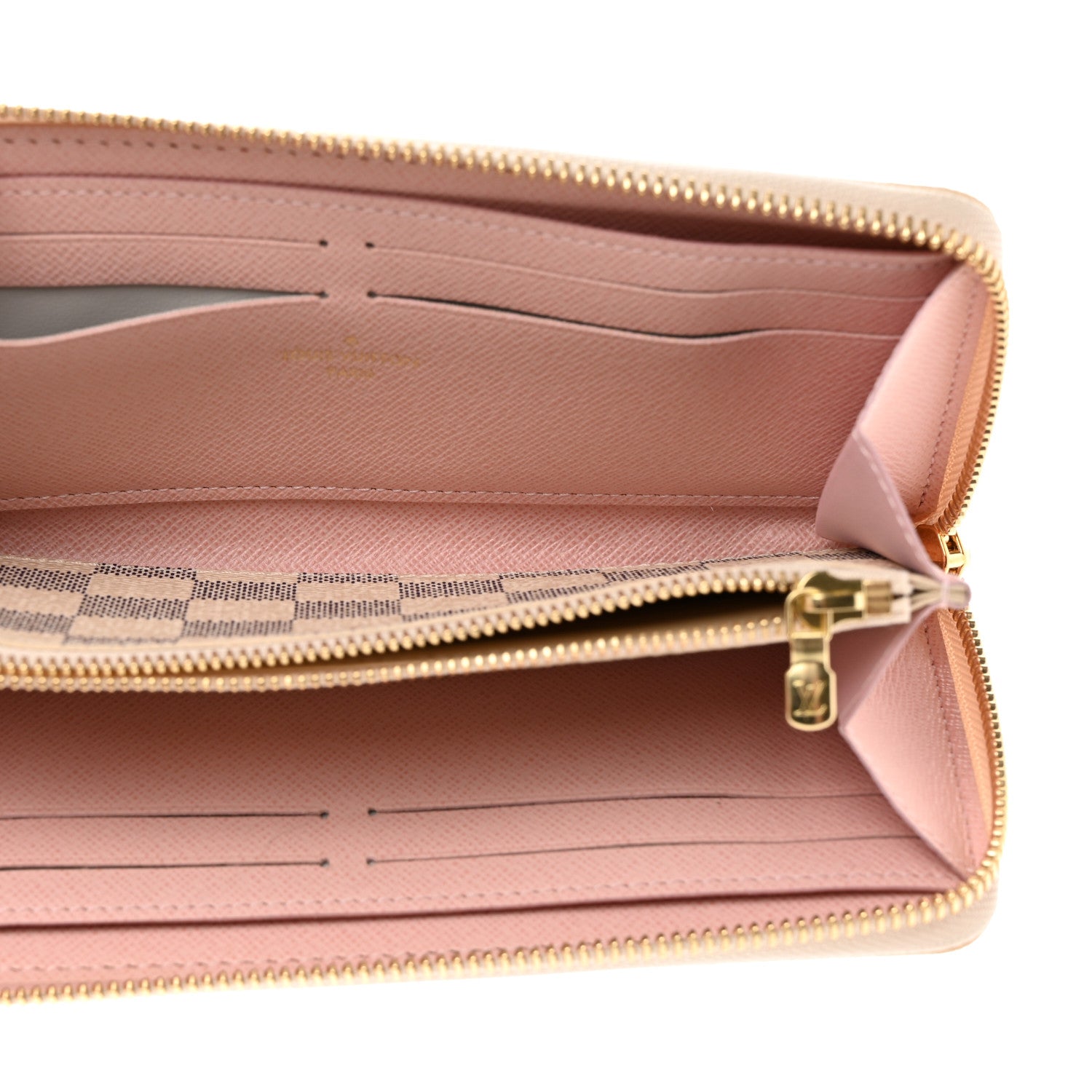 Louis Vuitton Damier Azur Clemence Wallet Rose Ballerine 5 of 7