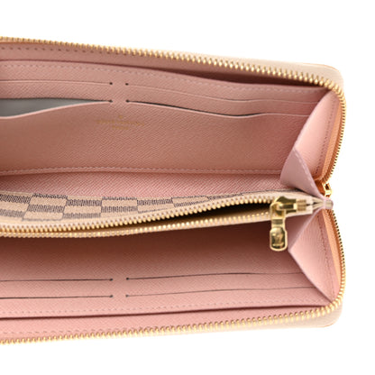 Louis Vuitton Damier Azur Clemence Wallet Rose Ballerine 5 of 7