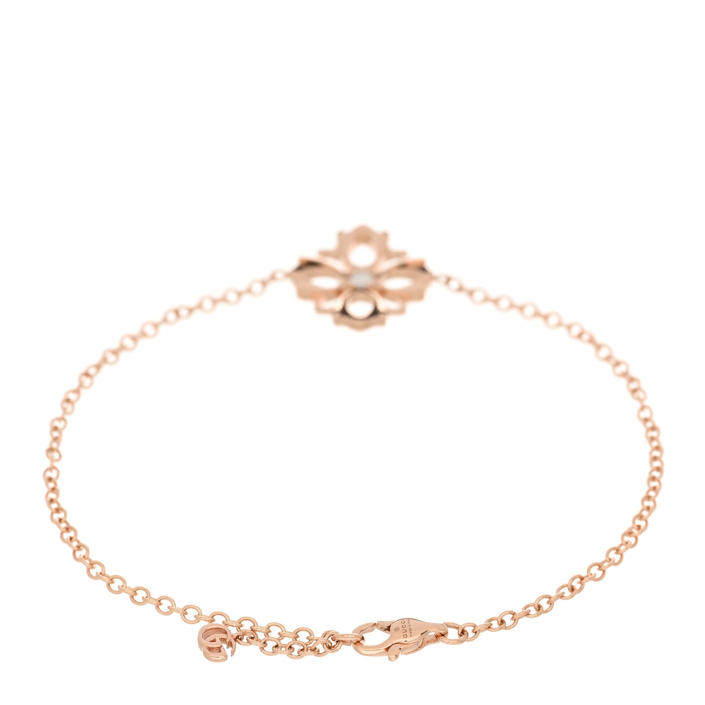 18K Rose Gold Diamond Flora Station Bracelet