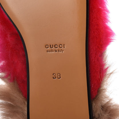 Gucci Merino Wool Womens Princetown Slippers 38 Raspberry Lipstick Natural 6 of 8