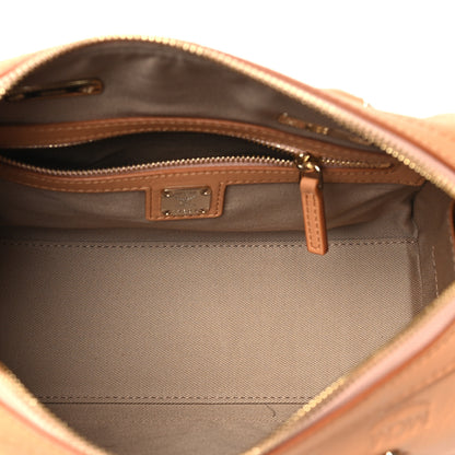 MCM Calfskin Ottomar Monogram Small Essential Boston Bag Sandstone 5 of 14