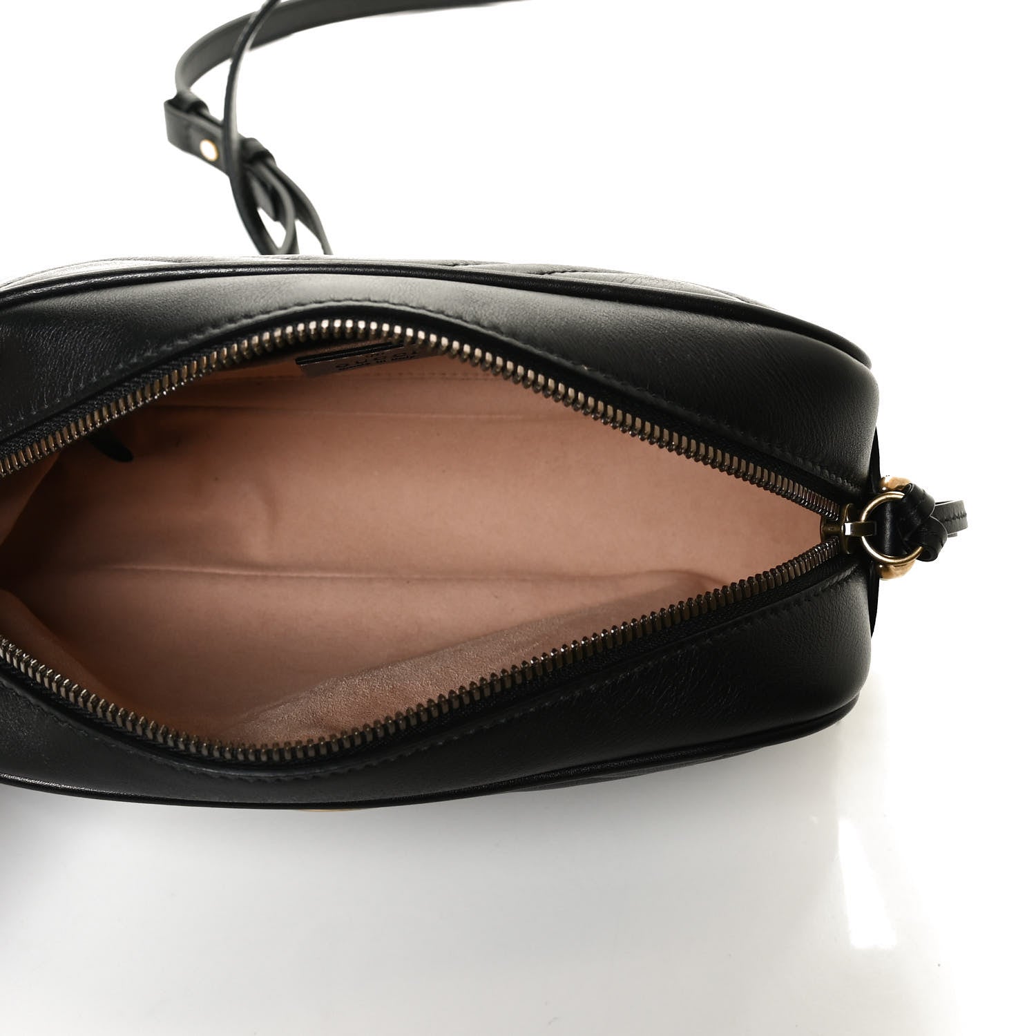 Gucci Calfskin Matelasse Small GG Marmont Chain Shoulder Bag Black 5 of 12