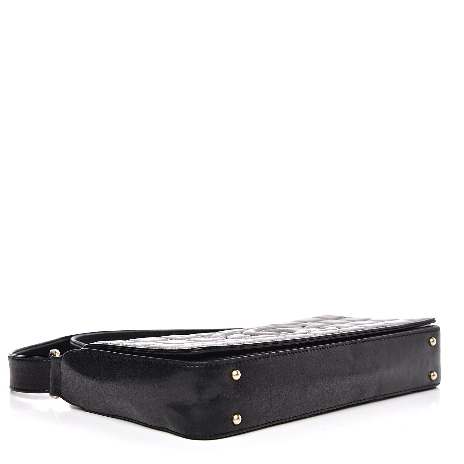 Chanel Lambskin Quilted CC Chocolate Bar Flap Black 4 of 16