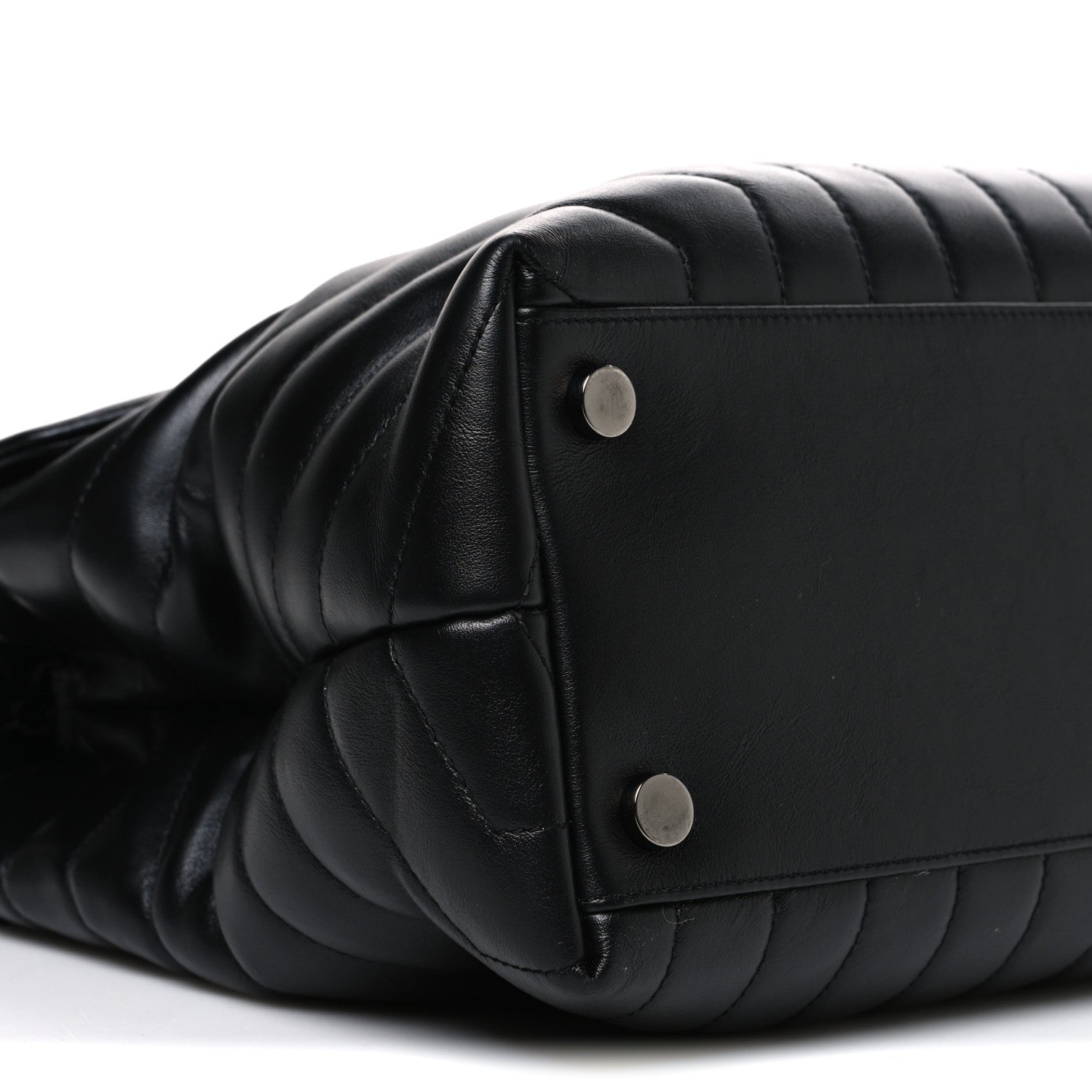 Saint Laurent Calfskin Y Quilted Monogram Monochrome Large Loulou Chain Satchel Black 8 of 9