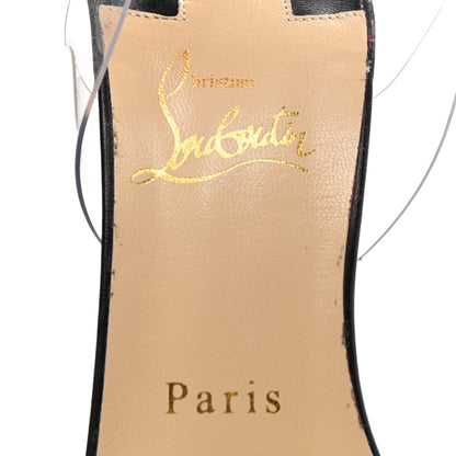 Christian Louboutin Shiny Nappa PVC Jonatina 100 Sandals 38 Black 7 of 7