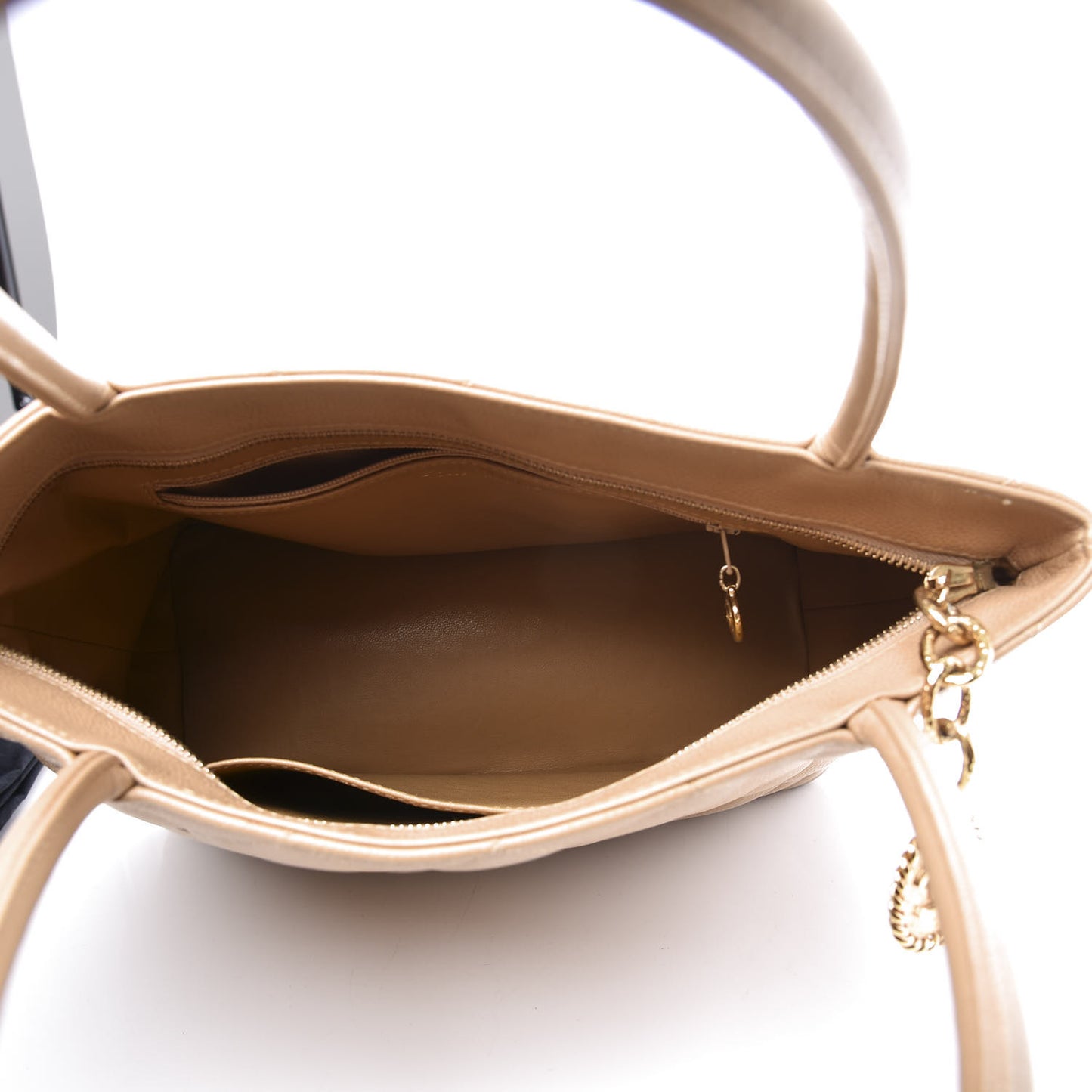 Caviar Quilted Medallion Tote Beige