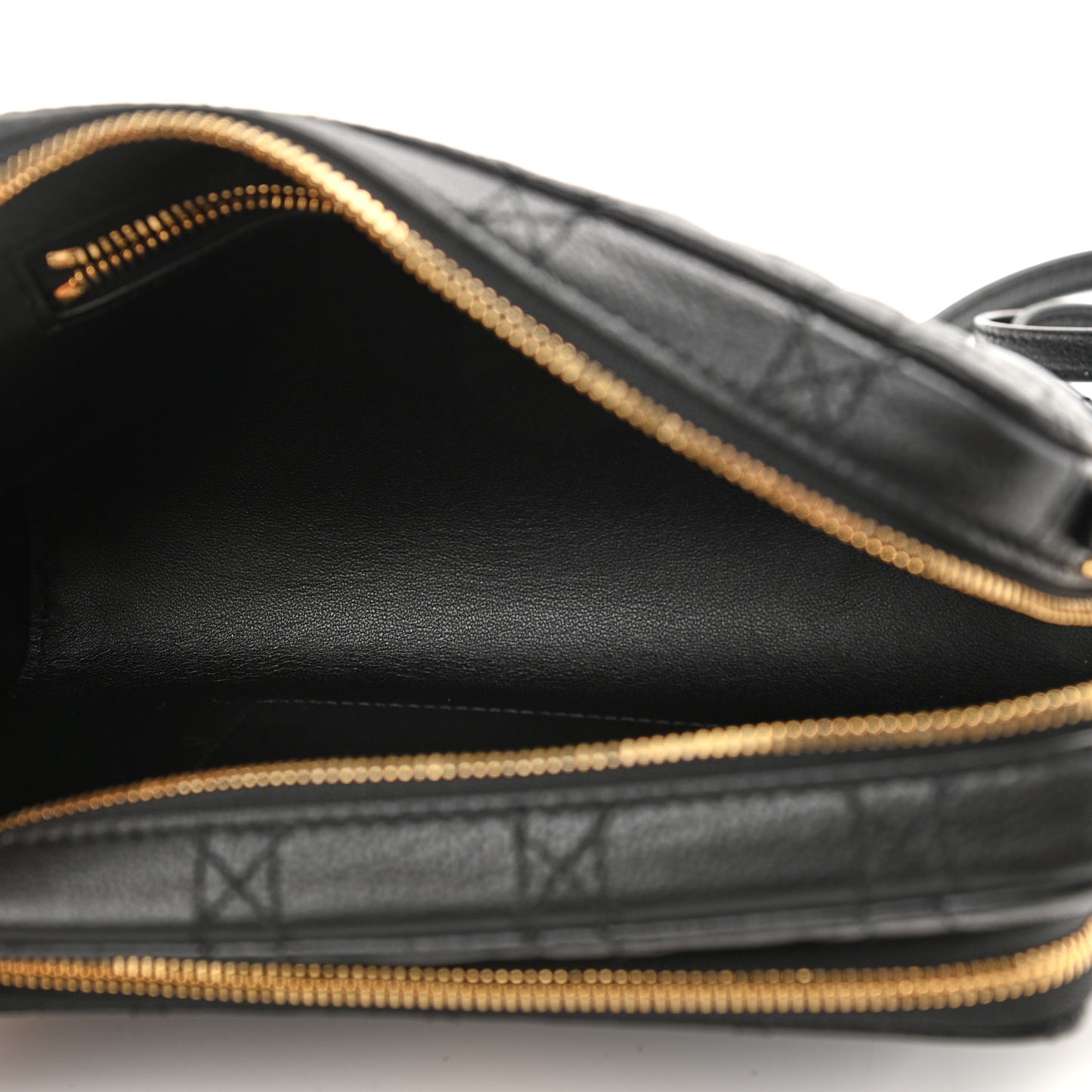 Supple Calfskin Caro Double Pouch Black