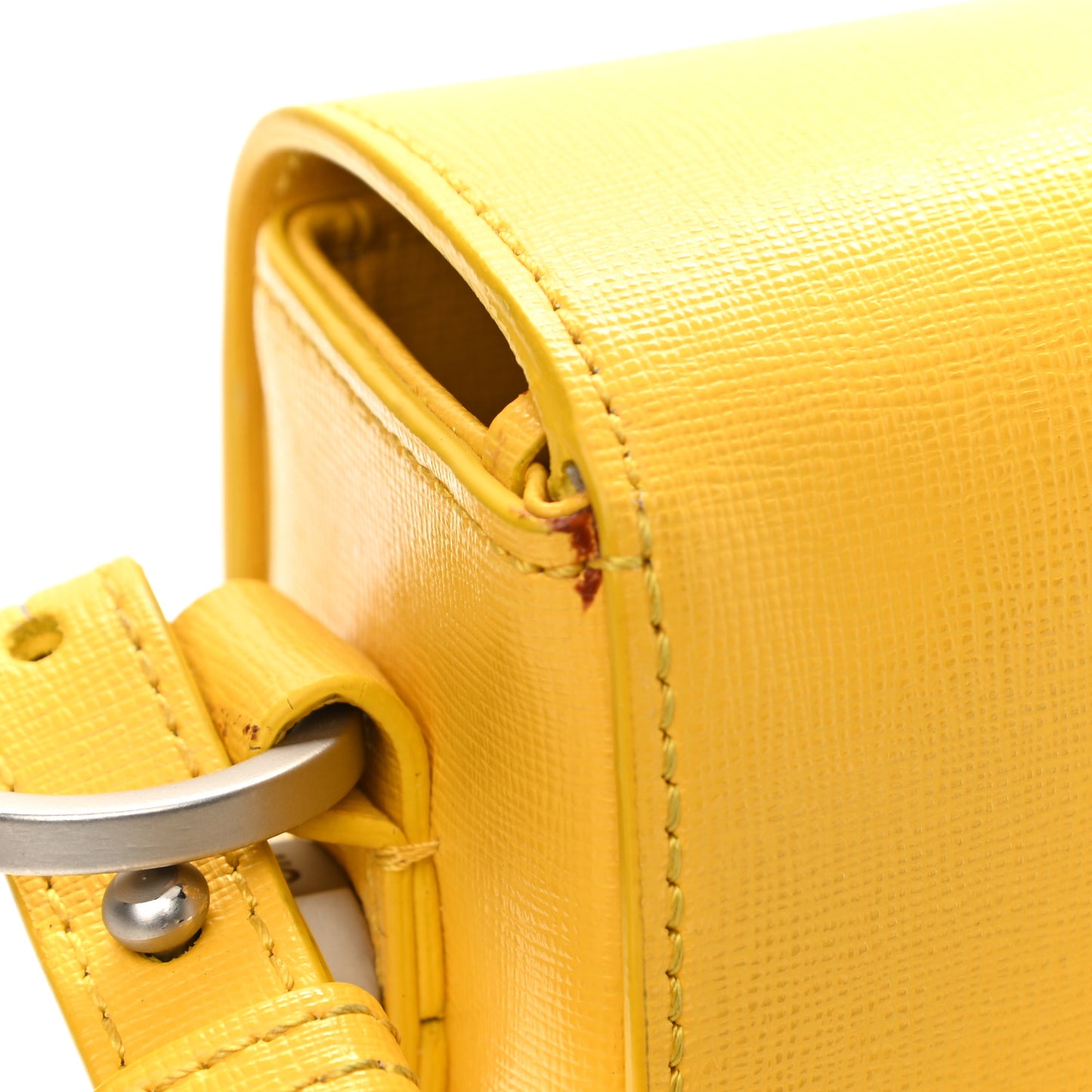 Saffiano Binder Flap Bag Yellow