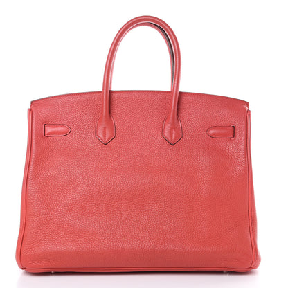 Hermes Taurillon Clemence Birkin 35 Bougainvillea 3 of 29