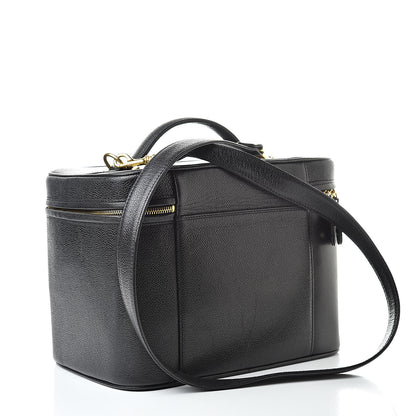 Chanel Caviar CC Vanity Train Case Black 3 of 10