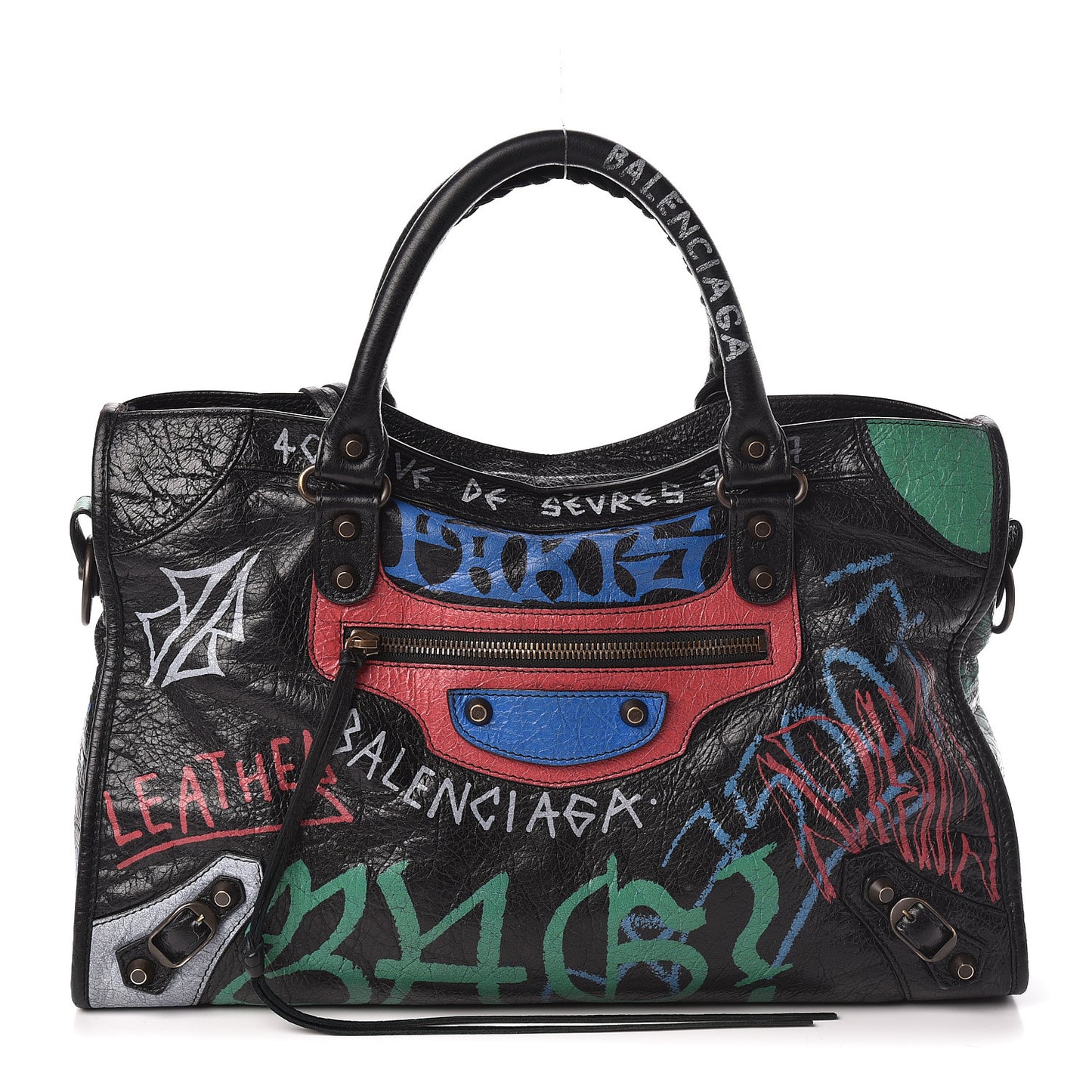 Agneau Graffiti All Over Classic Hardware City Black Vert Rouge