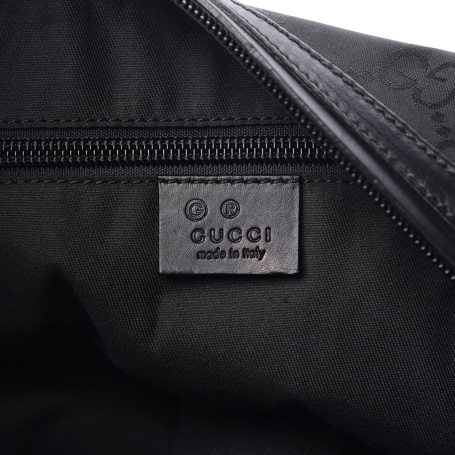 Gucci Nylon Monogram Oversized Overnight Bag Black 6 of 12