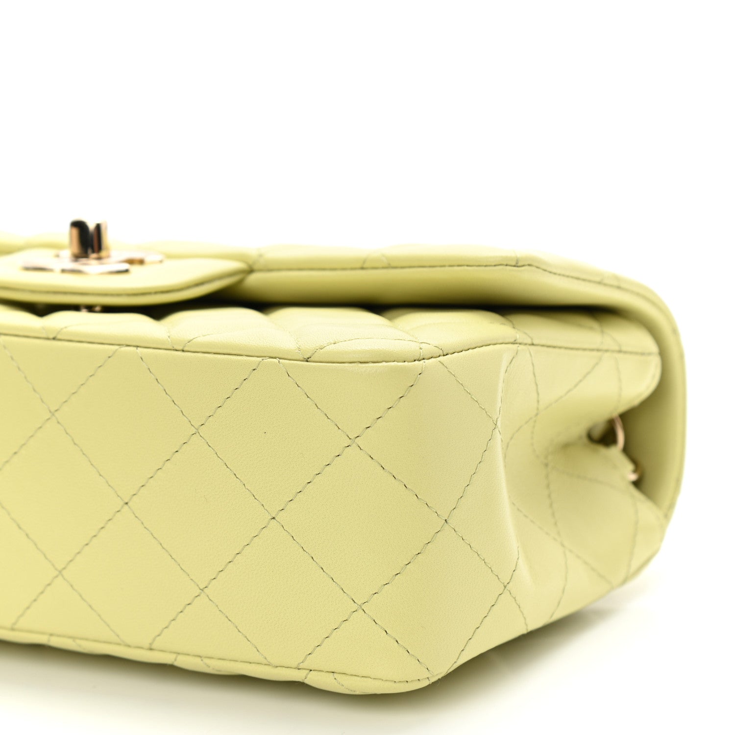 Chanel Lambskin Quilted Mini Rectangular Flap Light Green 10 of 13