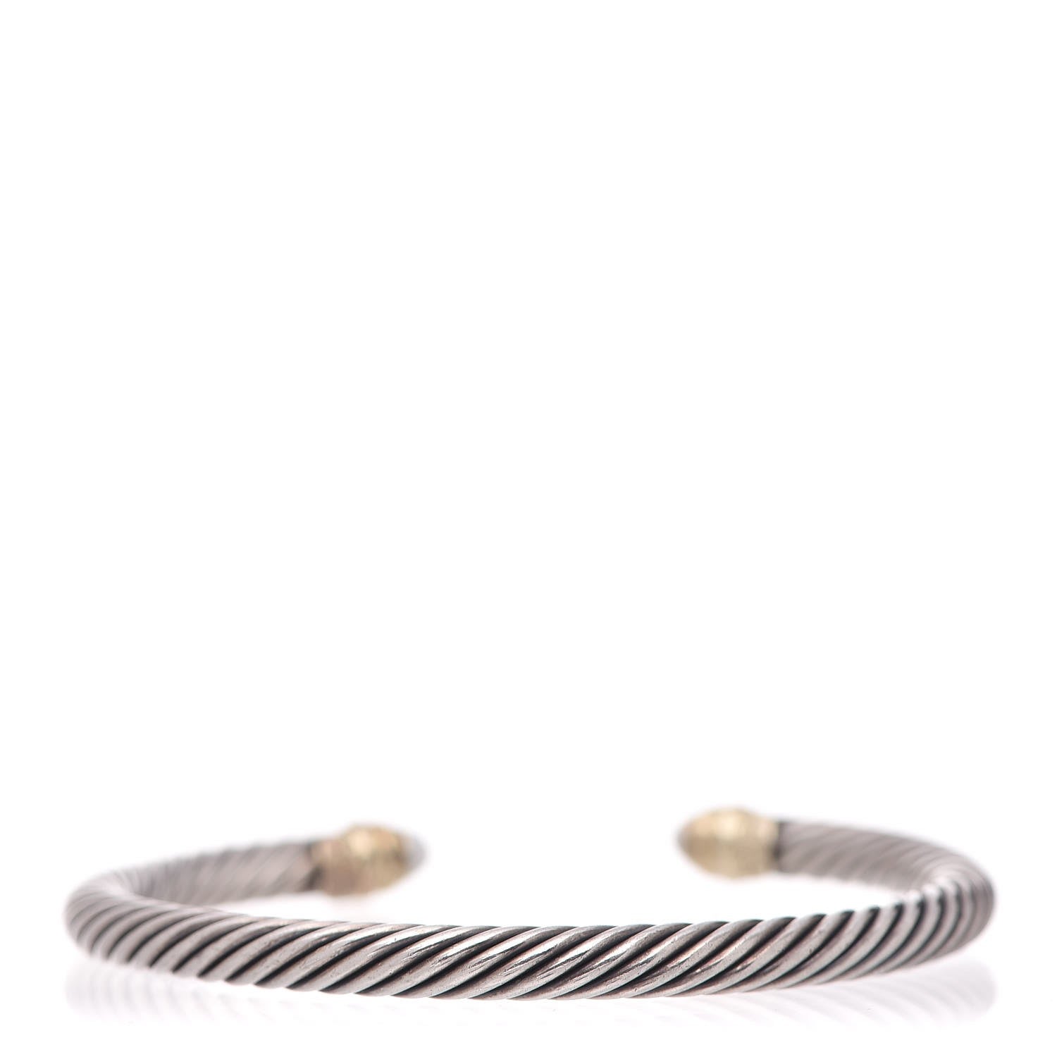 David Yurman Sterling Silver 14K Yellow Gold Pearl 5mm Cable Classics Petite Color Bracelet 4 of 6