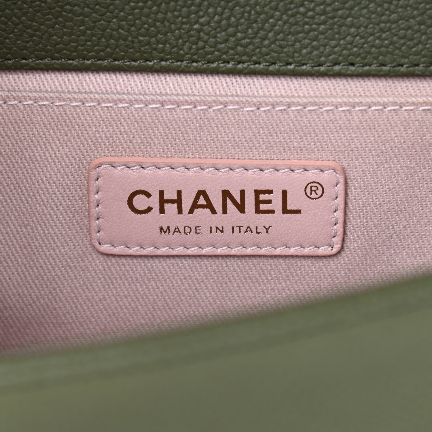 Chanel Caviar Quilted Medium Boy Flap Khaki 5 of 8