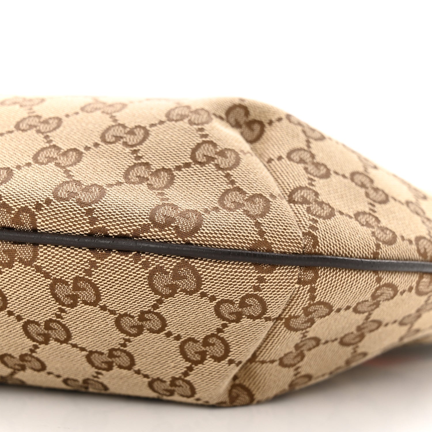 Gucci Monogram Web Medium Half Moon Hobo Dark Brown 10 of 10