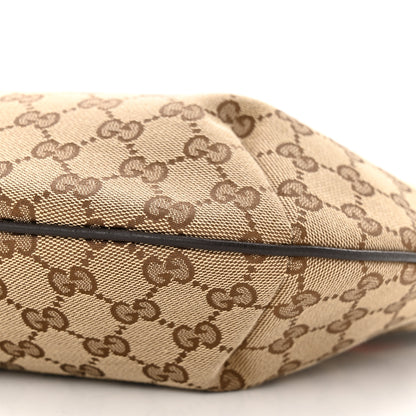 Gucci Monogram Web Medium Half Moon Hobo Dark Brown 10 of 10
