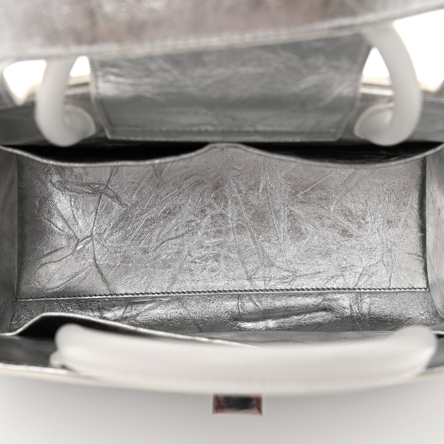Christian Dior Metallic Calfskin Medium Diorever Flap Silver 5 of 16