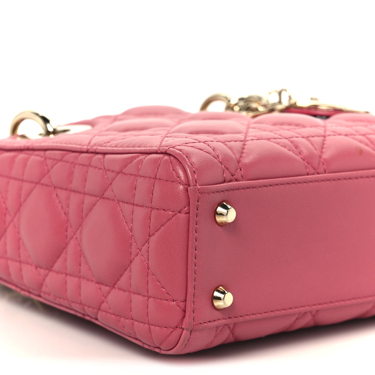 Lambskin Cannage Mini Lady Dior Pink