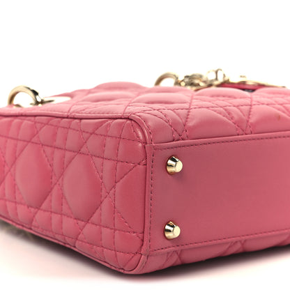Christian Dior Lambskin Cannage Mini Lady Dior Pink 9 of 10