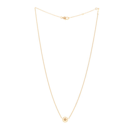 Christian Dior 18K Yellow Gold Diamond Mini Rose Des Vents Necklace 3 of 6