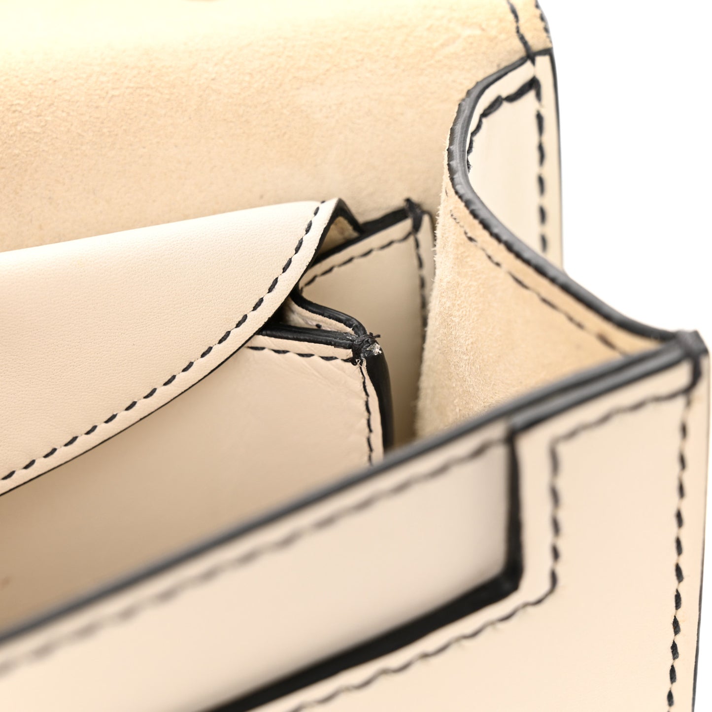 Calfskin J'Adior Chain Flap Bag Off White