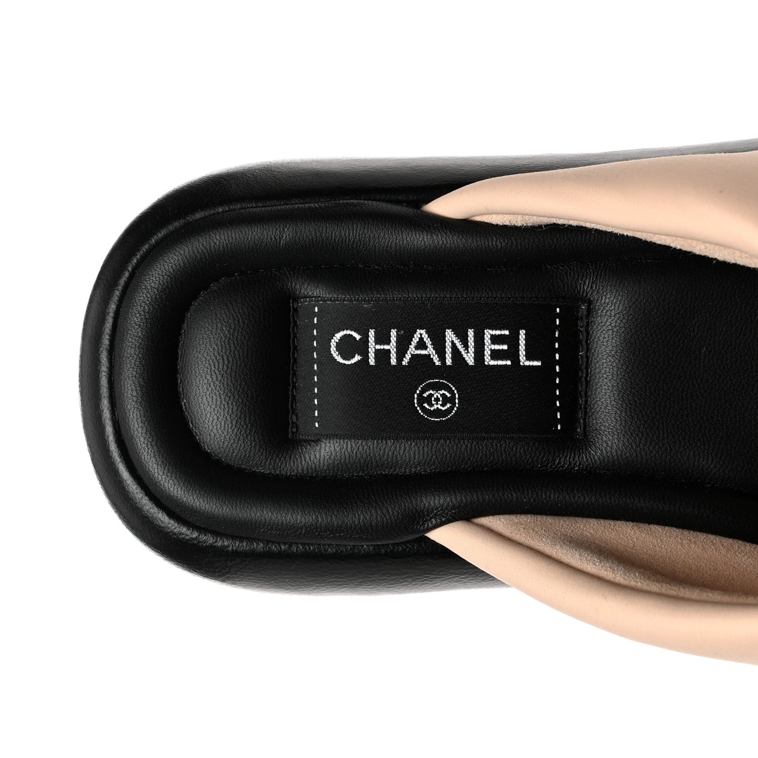 Chanel Fabric CC Mules Sandals 38 Light Beige 7 of 9