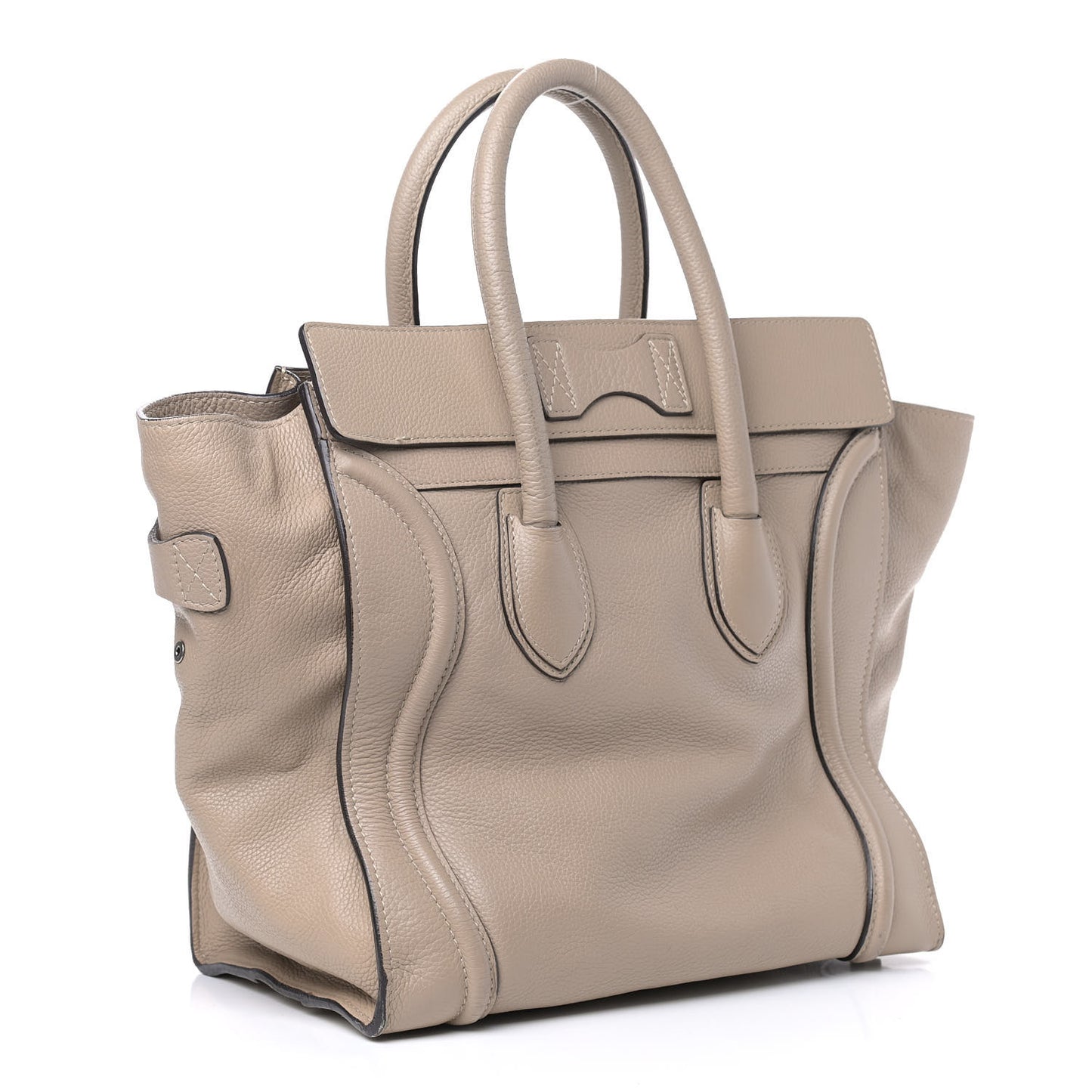 Drummed Calfskin Mini Luggage Dune