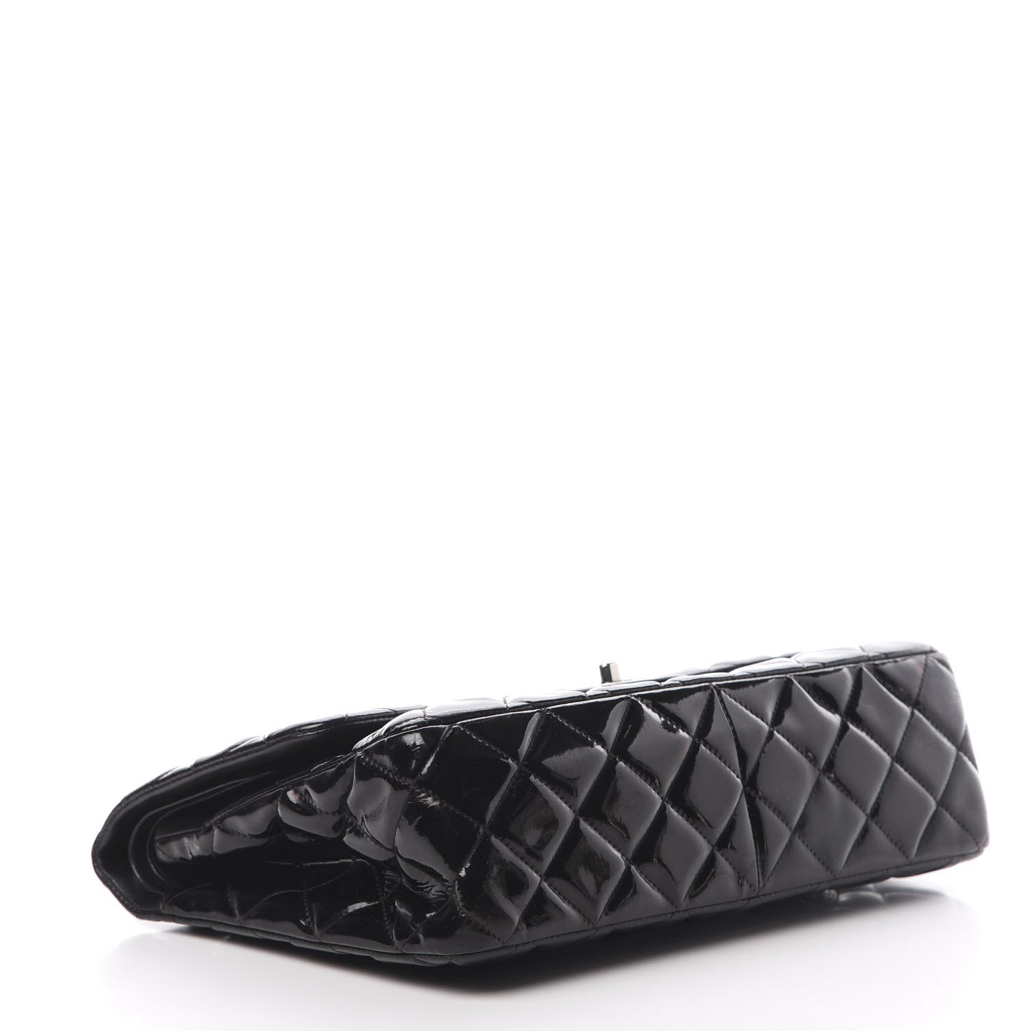 Chanel Patent Quilted Jumbo Double Flap Black 4 of 17