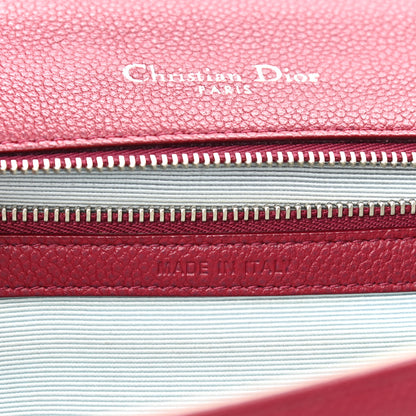 Christian Dior Grained Calfskin Medium Diorama Flap Bag Burgundy 7 of 11