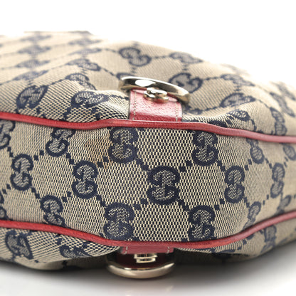 Gucci Monogram Medium Abbey D Ring Hobo Navy Red 6 of 12