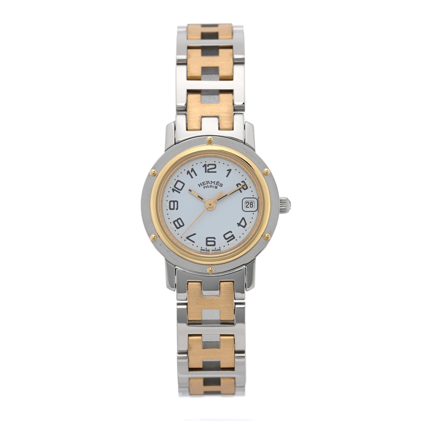 Stainless Steel 24mm Clipper Quartz Watch Gold