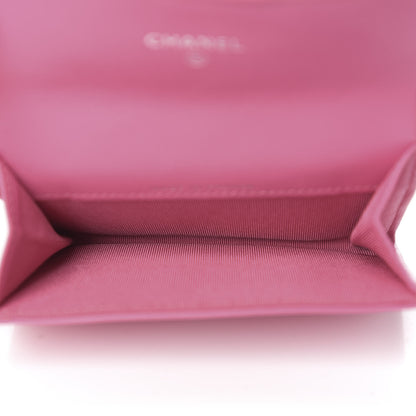 Chanel Lambskin Quilted Flap Card Holder Pink 5 of 9