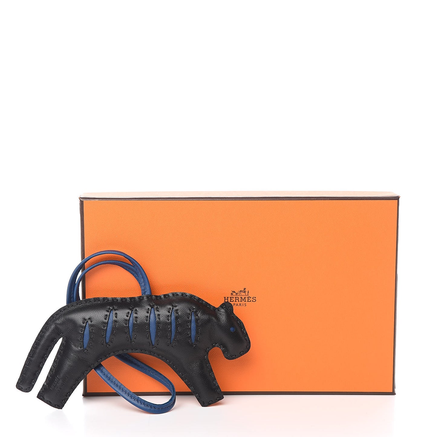 Milo Lambskin Rooroo Bag Charm Black Bleu de Malte