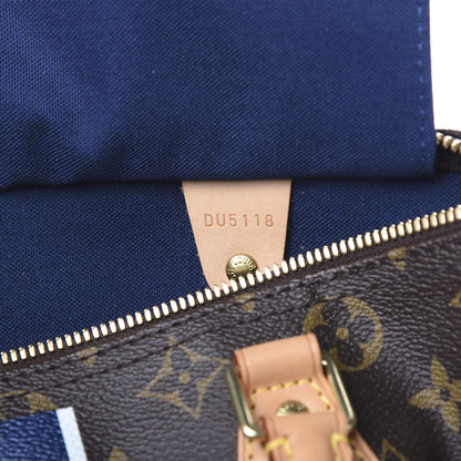 Louis Vuitton Monogram My LV Heritage Speedy Bandouliere 30 Blue Marine White 6 of 10