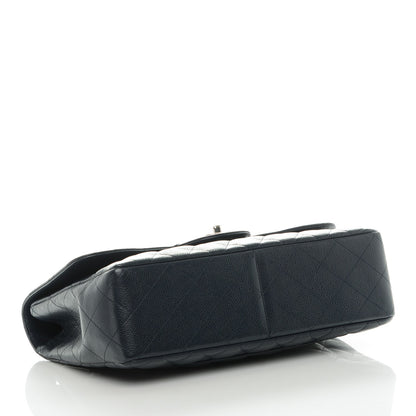 Chanel Caviar Jumbo Single Flap Navy Blue 4 of 8