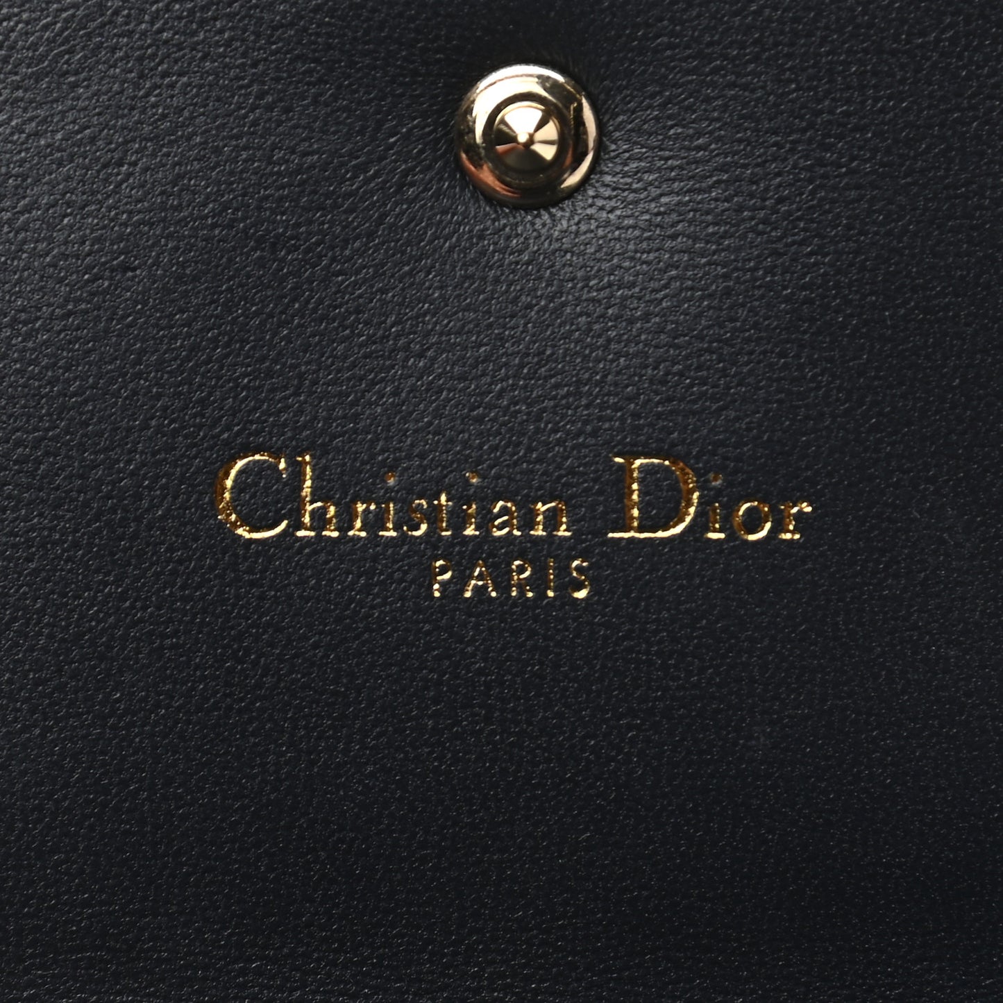 Metallic Patent Micro-Cannage Diorama Elancee Wallet Gold