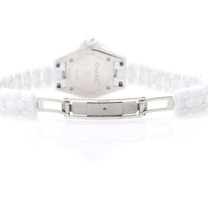 Chanel Stainless Steel Ceramic Diamond Mother of Pearl 29mm J12 Quartz Watch White 5 of 7