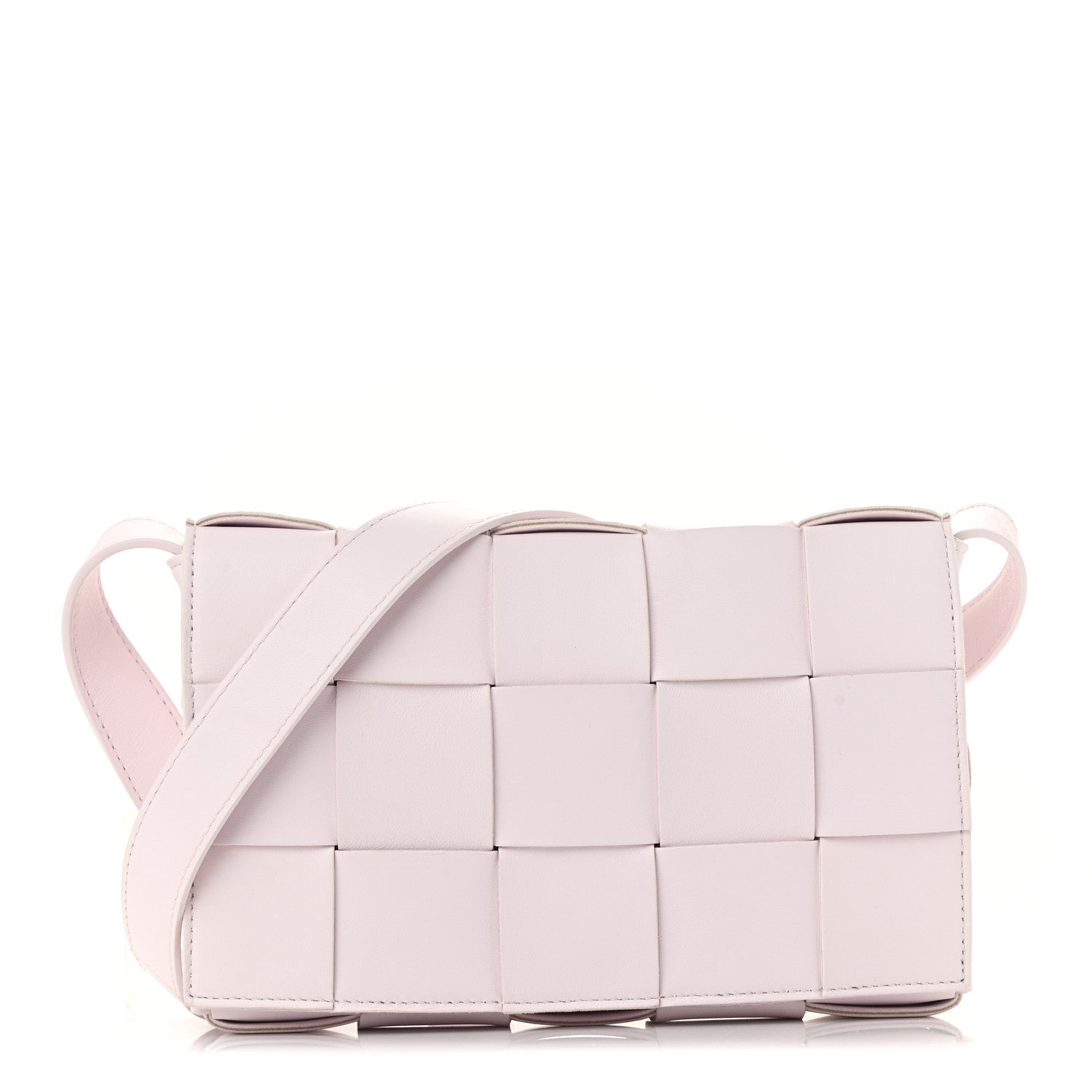 Bottega Veneta Lambskin Maxi Intrecciato Cassette Crossbody Bag Bliss Washed 1 of 12