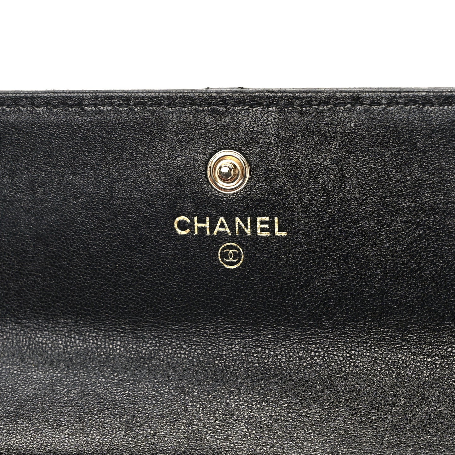 Lambskin Quilted Chanel 19 Flap Wallet Black
